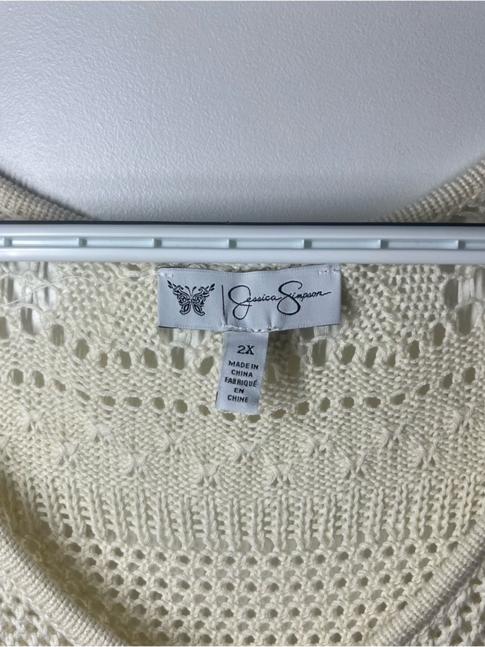 Jessica Simpson Cream Crochet Maxi Dress - Picture 3 of 3
